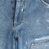 Blue Vintage Distressed Carpenter Jeans