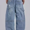 Blue Vintage Distressed Carpenter Jeans