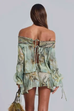 Breccia Embellished Mini Dress