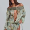 Breccia Embellished Mini Dress