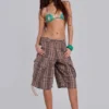 Brown Check Cadet Shorts