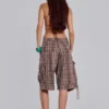 Brown Check Cadet Shorts