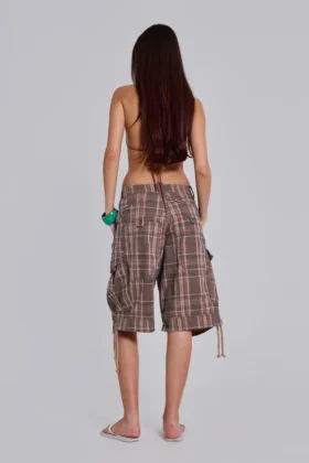 Brown Check Cadet Shorts