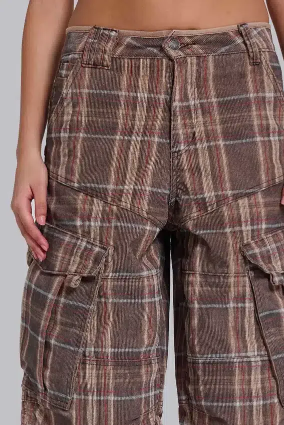 Brown Check Cadet Shorts