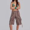 Brown Check Cadet Shorts