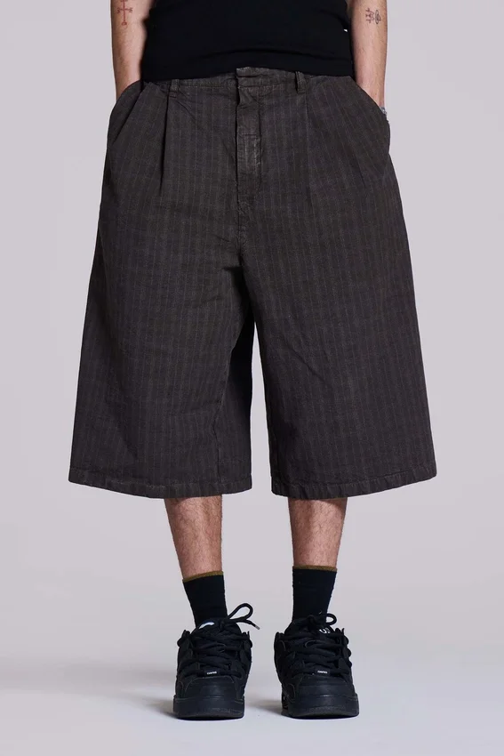 Brown Check Jumbo Jorts