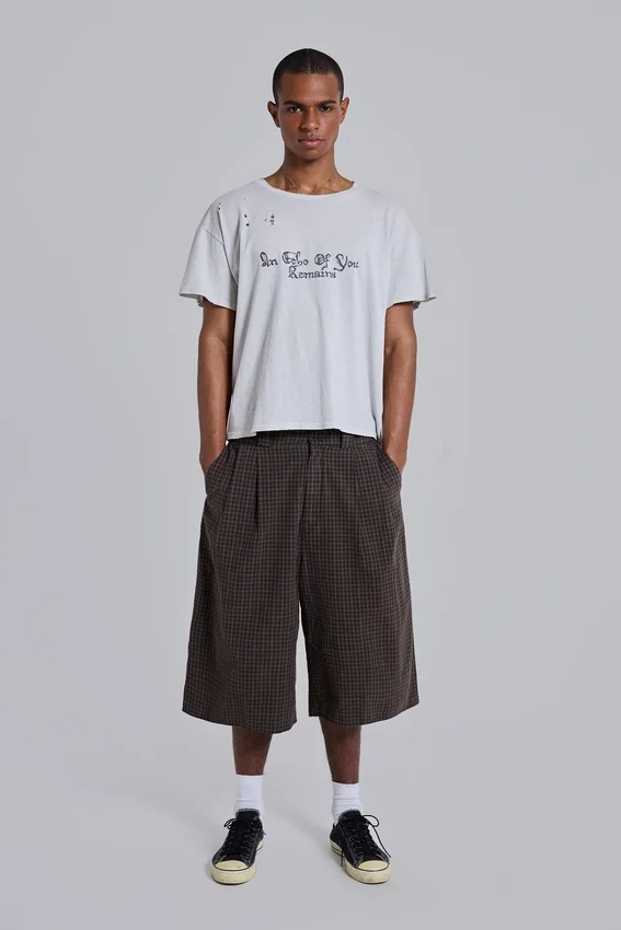 Brown Check XL Goliath Shorts