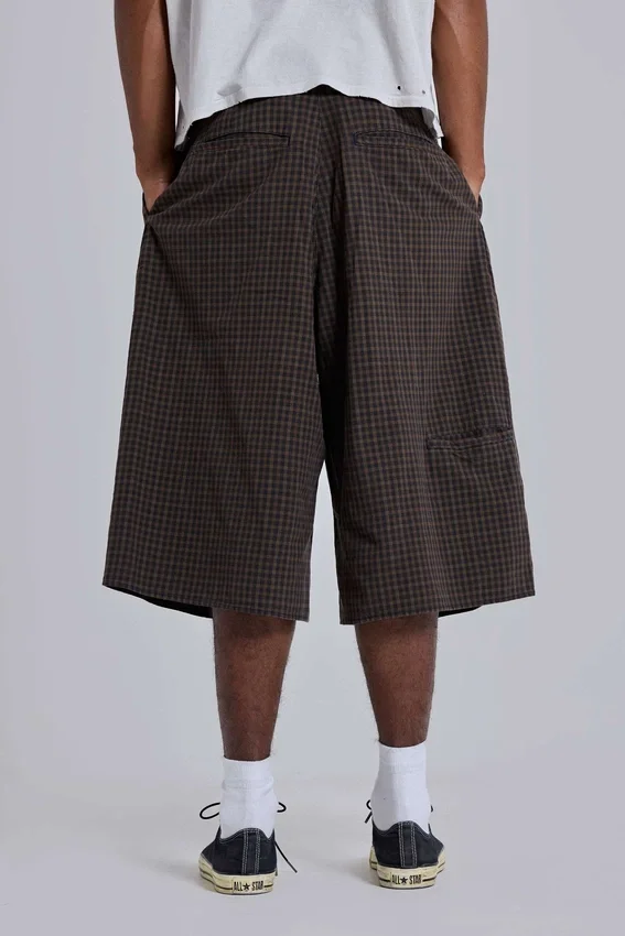 Brown Check XL Goliath Shorts