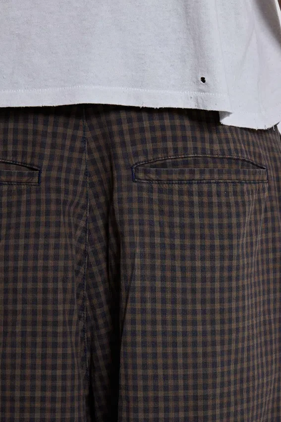 Brown Check XL Goliath Shorts