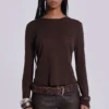 Brown Mist Long Sleeve Top