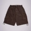 Brown Parachute Cargo Baggy Shorts