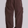 Brown Parachute Cargo Pants