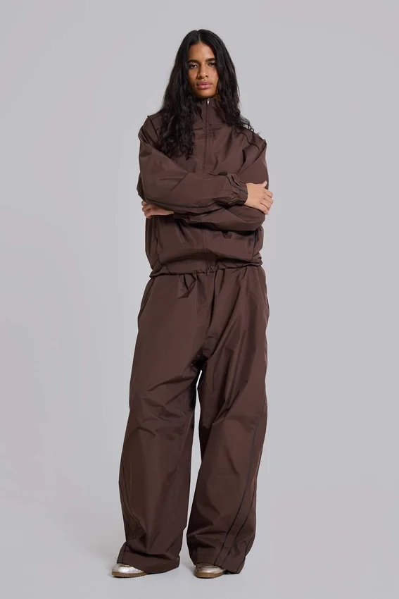 Brown Vapor Tracksuit Bottoms