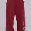 Burgundy Hardcore Jewel Monster Joggers