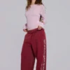 Burgundy Hardcore Jewel Monster Joggers