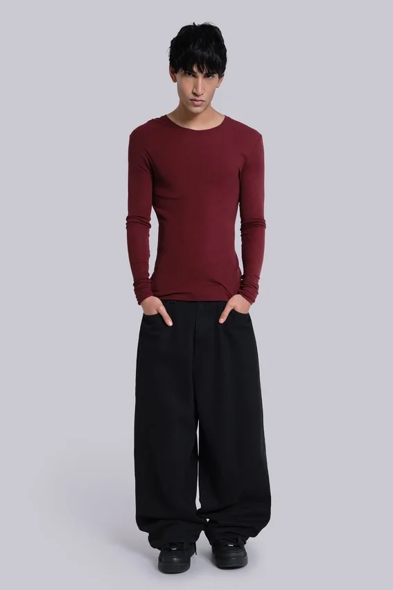 Burgundy Haze Long Sleeve Top