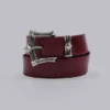 Burgundy Strike Metal Belt
