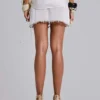 Calyptra Chiffon Bead Trim Mini Skirt