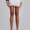 Calyptra Chiffon Bead Trim Mini Skirt