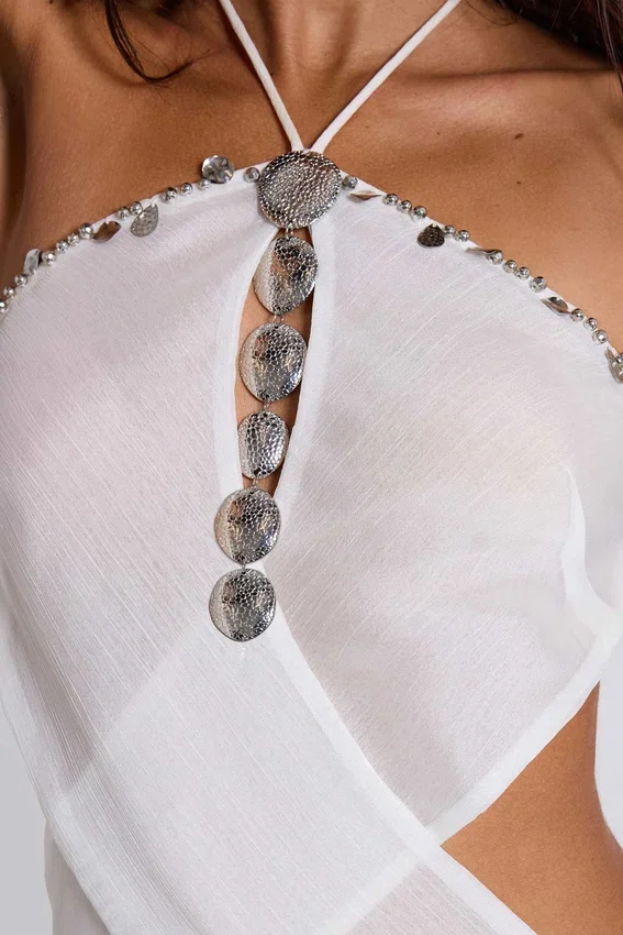 Calyptra Chiffon Wrap Top