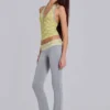 Cassia Lace Henley Halter Top