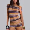 Cata Multi Stripe Mini Shorts