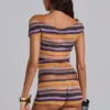 Cata Multi Stripe Mini Shorts
