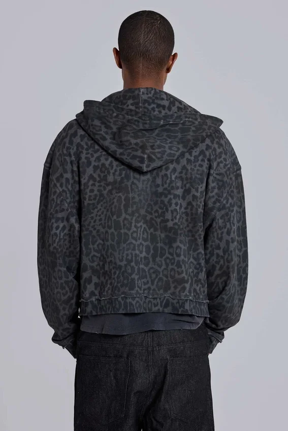 Charcoal Leopard Monster Hoodie