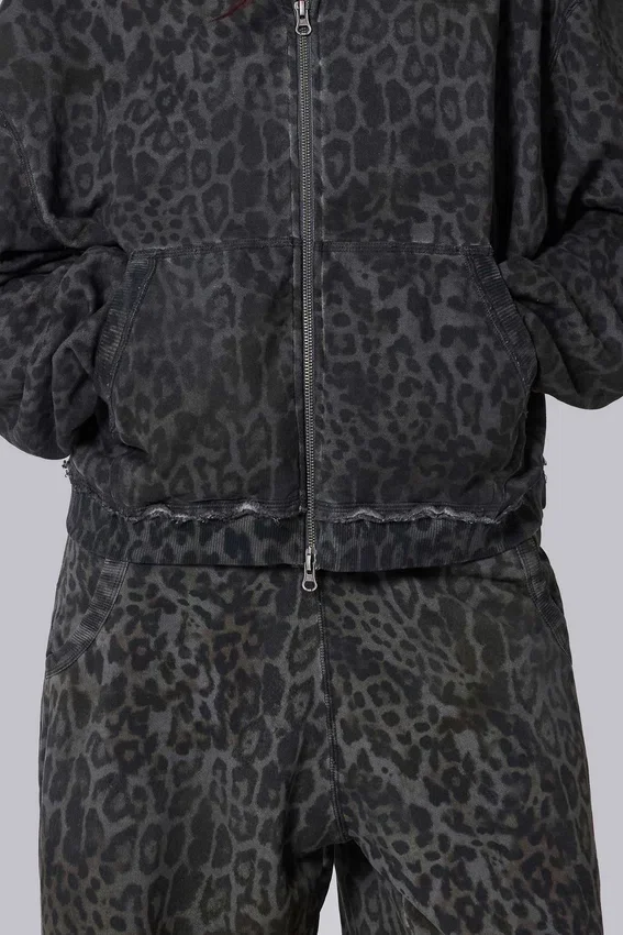 Charcoal Leopard Monster Joggers