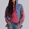 Checked Button-Up Hooded Shirt