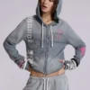 Cleo Graphic Zip Through Hoodie