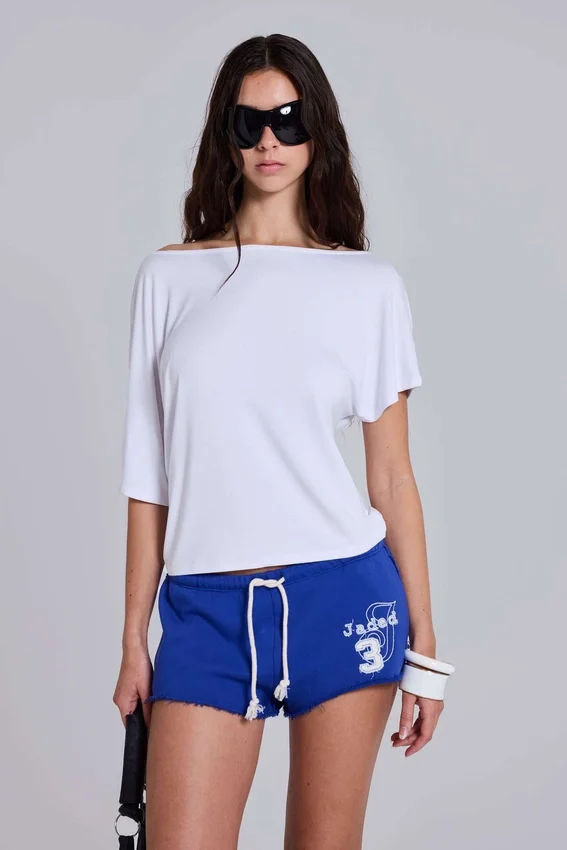 Cleo Mini Jogger Shorts in Blue