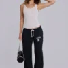 Cleo Slouchy Bootcut Jogger in Black