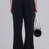Cleo Slouchy Bootcut Jogger in Black