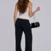 Cleo Slouchy Bootcut Jogger in Black