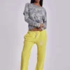 Cleo Slouchy Bootcut Jogger in Neon
