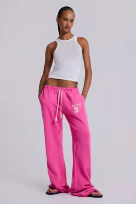 Cleo Slouchy Bootcut Jogger in Pink