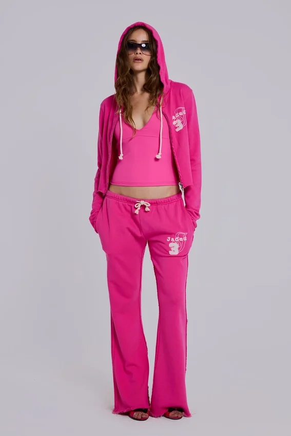 Cleo Slouchy Bootcut Jogger in Pink