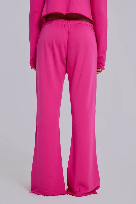 Cleo Slouchy Bootcut Jogger in Pink
