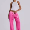 Cleo Slouchy Bootcut Jogger in Pink