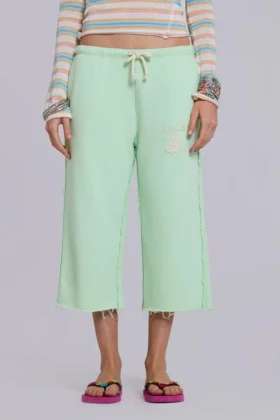 Cleo Slouchy Crop Jogger in Mint
