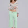 Cleo Slouchy Crop Jogger in Mint