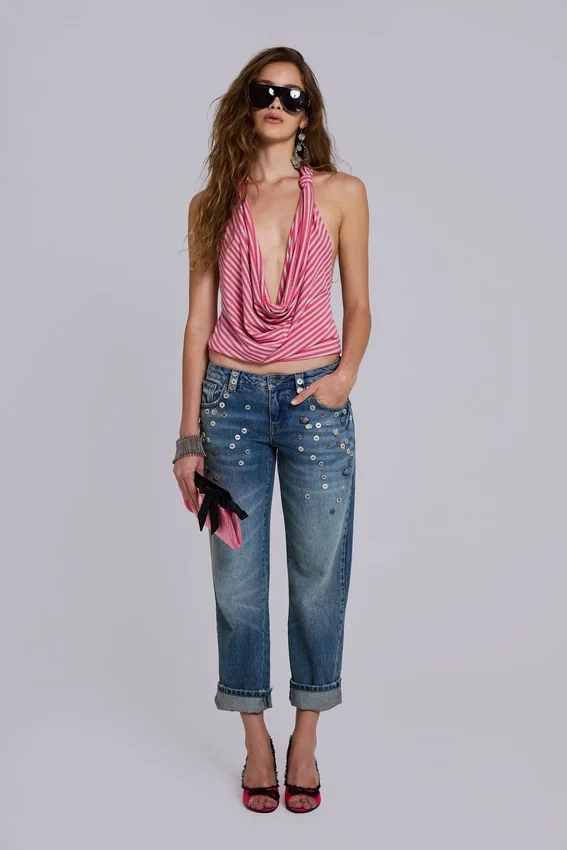 Cooper Embellished Crop Jeans