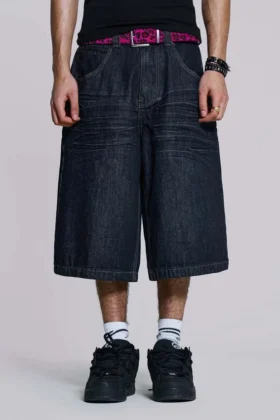 Creased Indigo Colossus Jorts