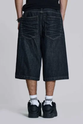 Creased Indigo Colossus Jorts