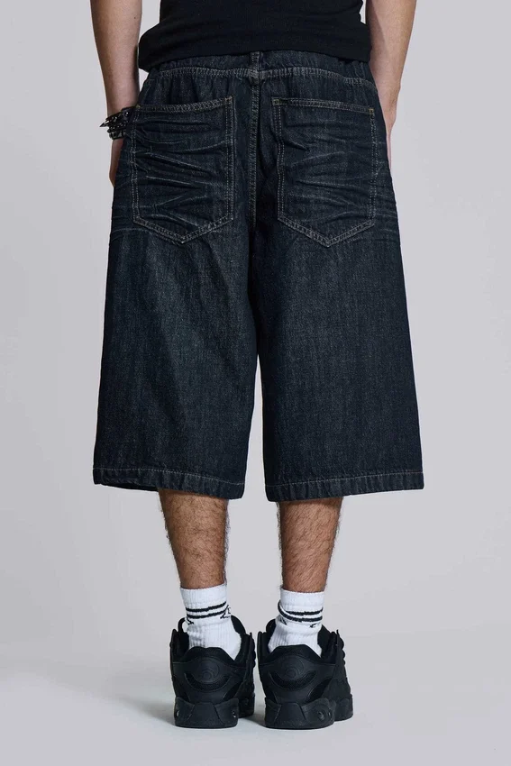 Creased Indigo Colossus Jorts
