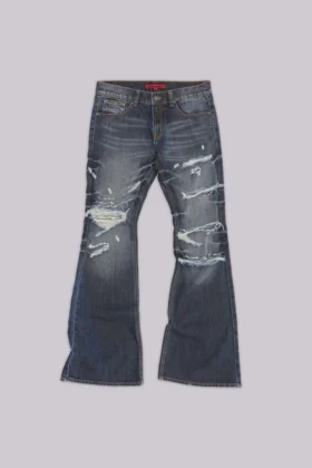 Cross Chain Blue Drift Bootcut Jeans