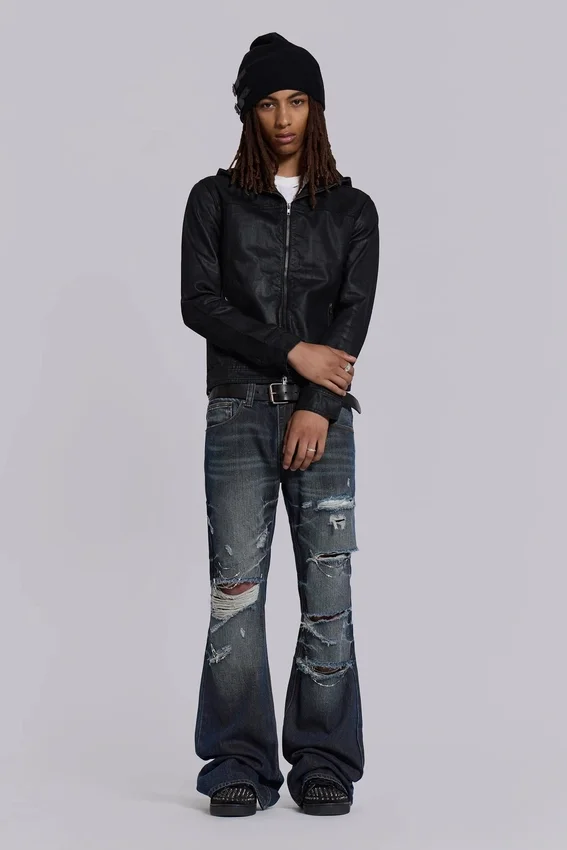 Cross Chain Blue Drift Bootcut Jeans