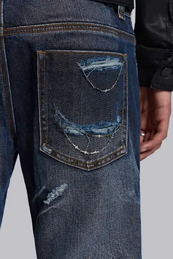 Cross Chain Blue Drift Bootcut Jeans