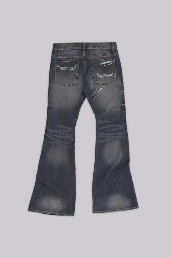 Cross Chain Blue Drift Bootcut Jeans
